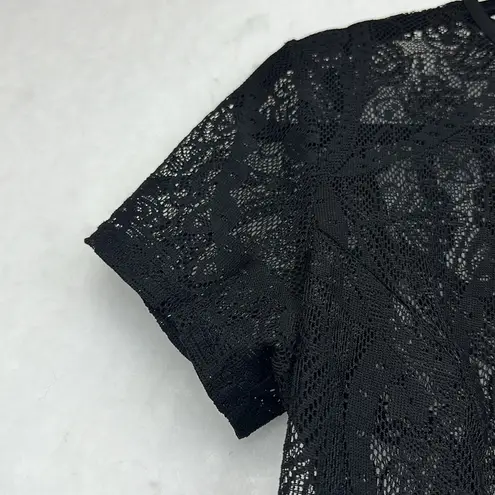 Pen Paper black lace pull over blouse
