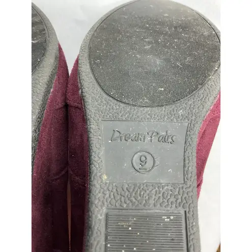 Dream Paris Womans Dream Pairs Tomson Bootie 9 Maroon Lace Up Wedge Heel