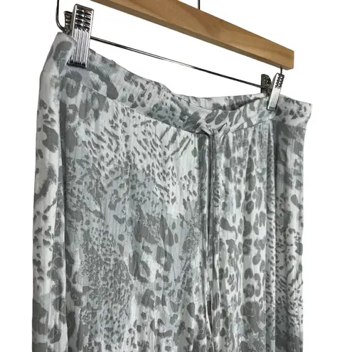 NWOT Honeydew Intimates Modal Wide Leg Leopard Pajama Pants in White/Grey Size M White Size M