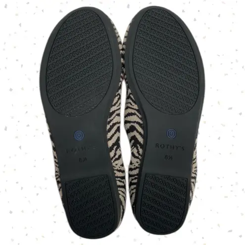 Rothy's Black Zebra Neutral Animal Print Casual Shoes EDS Spoonie Rothy’s The Flat 6.5
