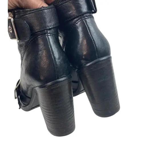 All Saints Boots Womens 36 Black Leather Heeled Harness Grunge Witchy Whimsigoth