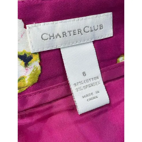 Charter Club Bright Floral Column Skirt size 6