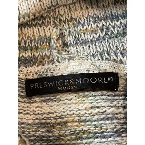 Preswick & Moore Cream Multi Color Cowl Front Pocket Pullover Sweater 3x
