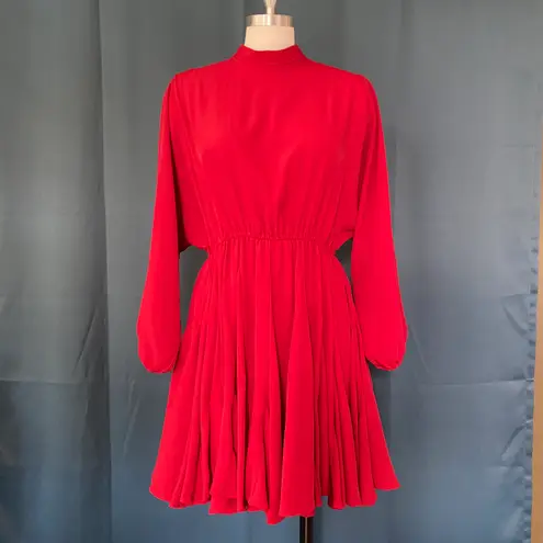 RHODE Caroline Godet Crepe Mini Dress