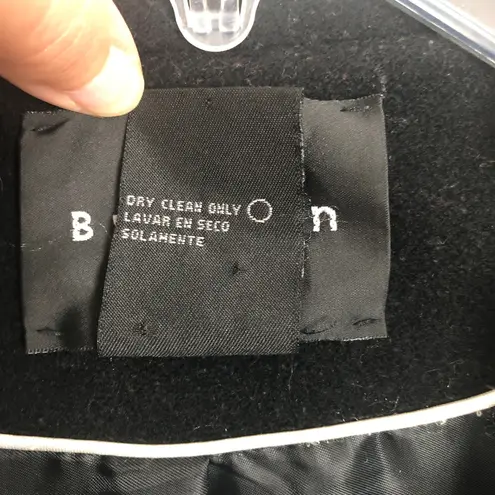 Braetan Women's Button Down Black Trench Coat Size large