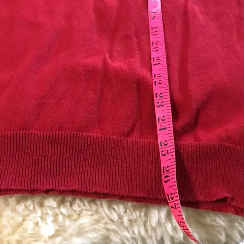 Banana Republic Red and white v neck sweater size L