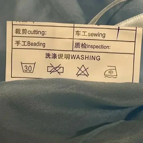 NWT Wedding Dress Baby Blue Lace Crop Top Medium Blue