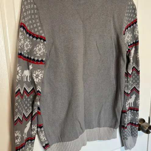 Game of Thrones Winter Is Here Fair Isle Holiday Graphic Sweater Gray Size L