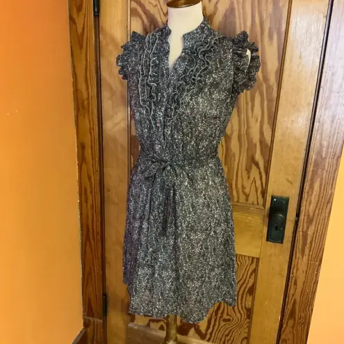 Style Rara Feminine floral ruffled midi dress