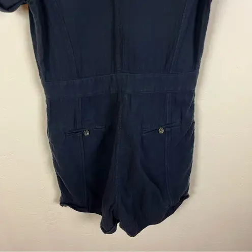 Rag and Bone  Blue Button Front Romper
