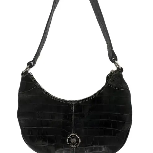 Dooney & Bourke  vintage crocodile black leather shoulder bag.