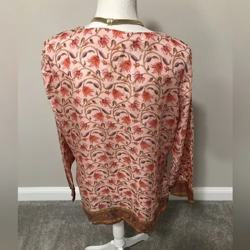 April Cornell 100% washable silk tunic Size M