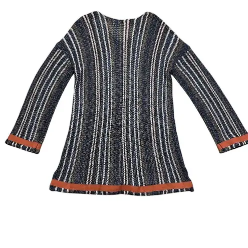 Soft Surroundings Women's L Multicolor Striped Tunic Sweater Swim Coverup