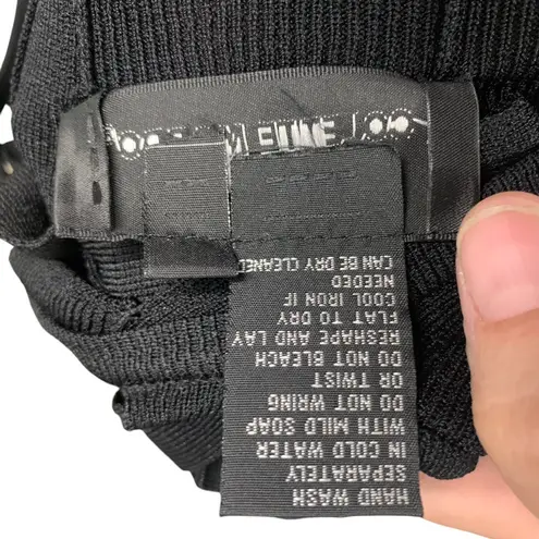 Colette Mordo For Sadimara Top Black‎ Strappy Long Sleeve Women’s Size Large Black