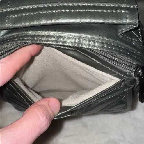 LUG Flapper Purse SE Convertible Crossbody Bag Purse Green Metallic