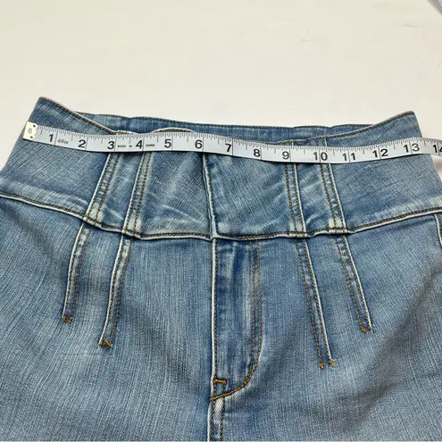 Anthropologie Pilcro Size 28 High Waisted Blue Denim Jean Snap Zip Closure