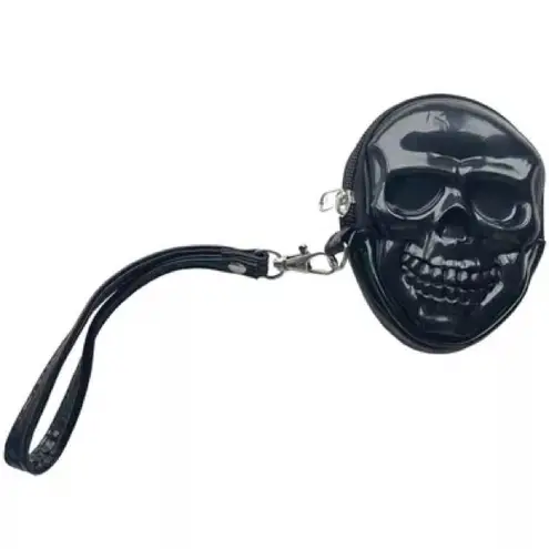 Skull nwt Coin Bag purse black