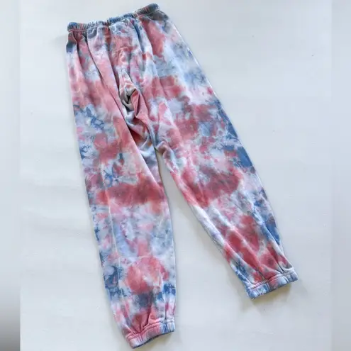 Aviator Nation LIGHT WEIGHT HAND DYED SWEATPANTS - TIE DYE RED sz S retails $148
