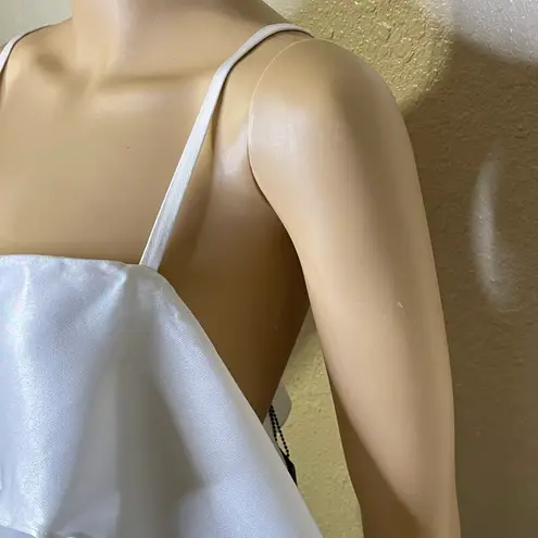 ABS Allen Schwartz NWT A.B.S. By Allen Schwartz Tank Blouse CrissCross Straps in Back White Size 1X