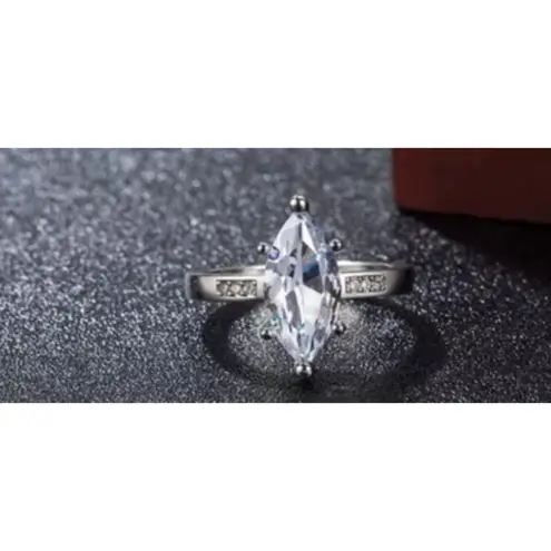 Boutique 2 Ct Marquise Simulated Diamond Engagement Ring, Size 7 NEW
