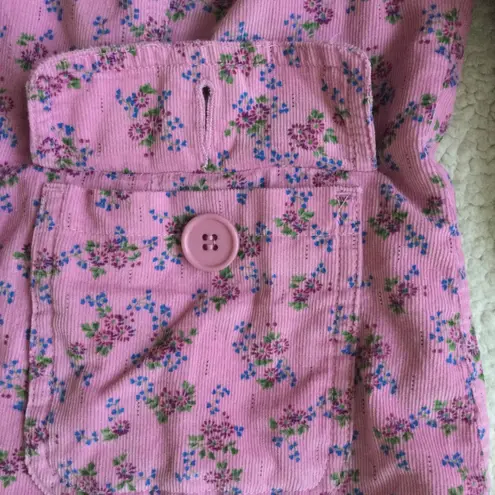 Coffee Shop Y2K Floral Corduroy Pink Blazer Jacket - Sz Medium