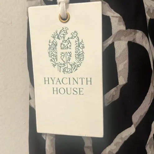 Tuckernuck Hyacinth House Black Short Sleeve Print Rowan Midi Dress Size XS