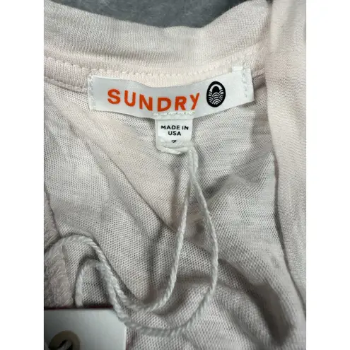 Sundry Tank Top Womens 2 Medium Blue White Tie Dye Racerback Lightweight Soft