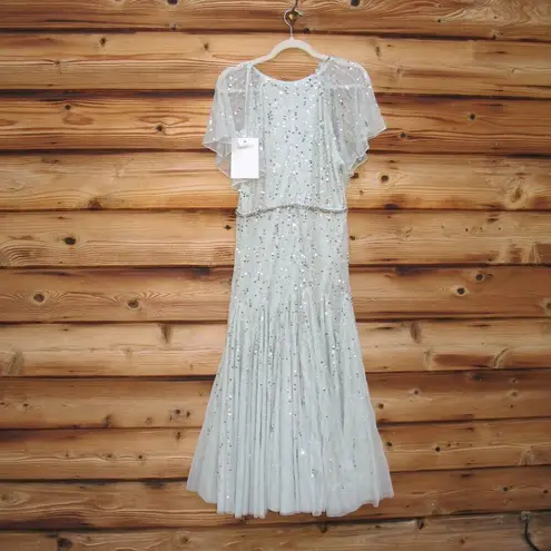 Mac Duggal 94128 Green Embellished Bow Flutter Sleeve A Line Midi Dress