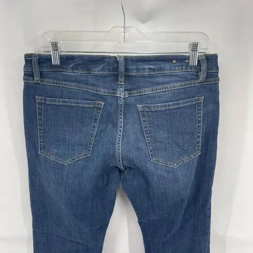 CAbi  Womens Tapered Leg Jeans Medium Wash Denim 5 Pocket Mid Rise Blue Size 8