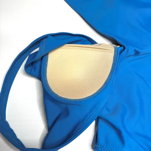 Summersalt Back Flip One Piece V Neck Cobalt, Aqua Swimsuit 2