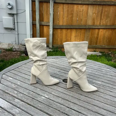 DV DOLCE VITA Women's Wandah Slouch Dress tall Boots Ivory White size 6