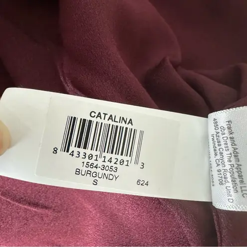 Dress the Population Catalina Dress in Burgundy Small