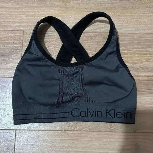 Calvin Klein  Performance Seamless Impact Sports Bra Grey/Black Reversible size x