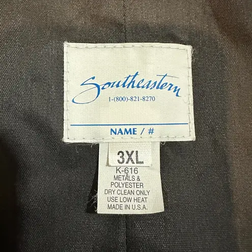 Southeastern Apparel Marching Band Black Metallic Gold Music Notes Vest 3XL Size 3X