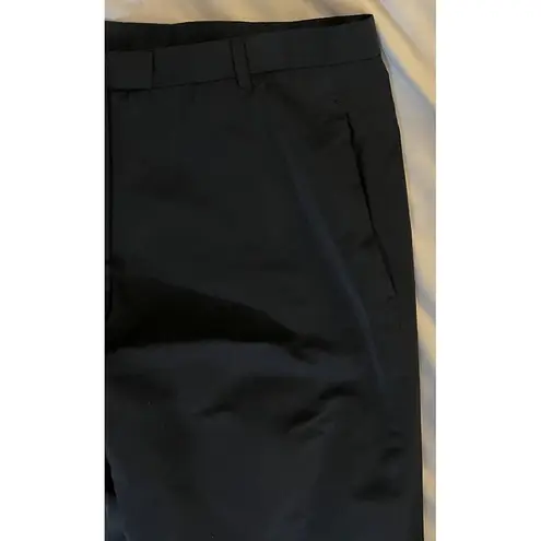 Jil Sander $960  36 6 Trousers Pants Straight Leg Nylon Slacks Cigarette Black