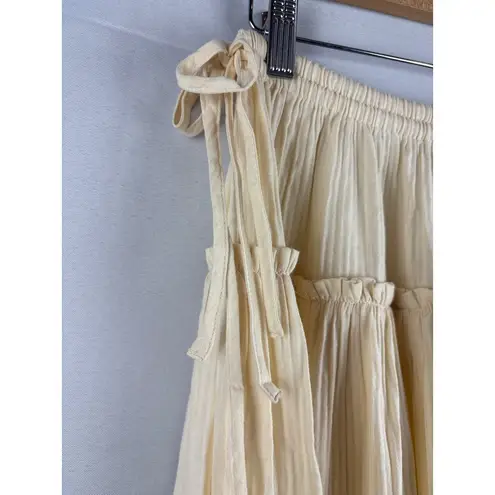 J.Crew Womens Tiered Skirt Size S Cream 100% Cotton Made In India