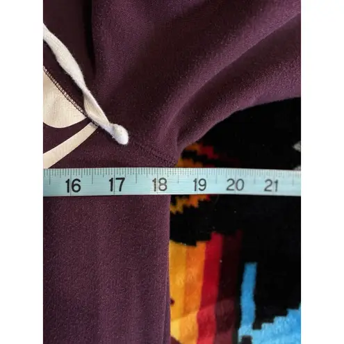 VS PINK Zip Up Sweatshirt Size Small Long Sleeve Logo Lightweight Burgundy/Wh Red