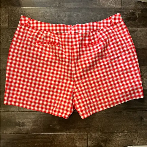 Lane Bryant  Red and White Gingham Checkered Shorts Plus‎ Size 28 - Image 2