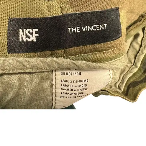 NSF Vincent Camo Skinny Leg Cargo Pant Deep Olive Camo Print Green Size 26