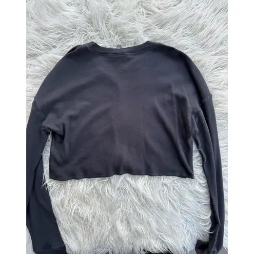 SKIMS Waffle Henley Long Sleeve Ash Size XL