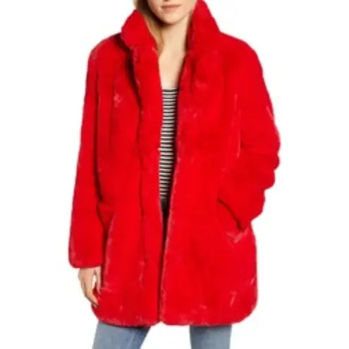 Apparis Sophie Faux Fur Jacket Scarlet Red Size S