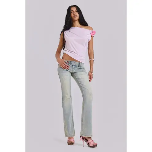 Jaded London Dare To Drape Top in Pink Flower 12 New Womens Blouse