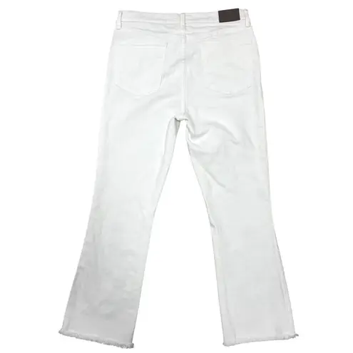 Johnny Was The Cropped Baby Boot Jeans Eyelet Pashmina White Boho Women's 28