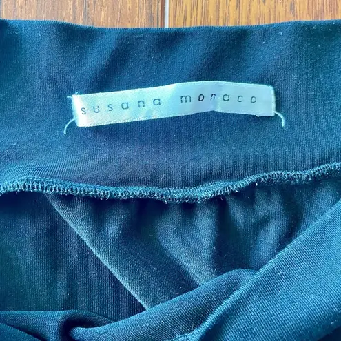 Susana Monaco Signature Stretch Knit Straight Pencil Black Skirt size Small