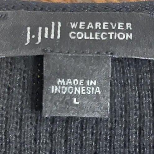 J. Jill Whereever Collection V Neck Ribbed Sweater Top V