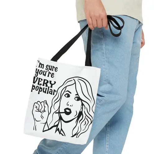 Funny Bridesmaid Tote Bag – "I Am Sure You're Popular" Gift Idea White