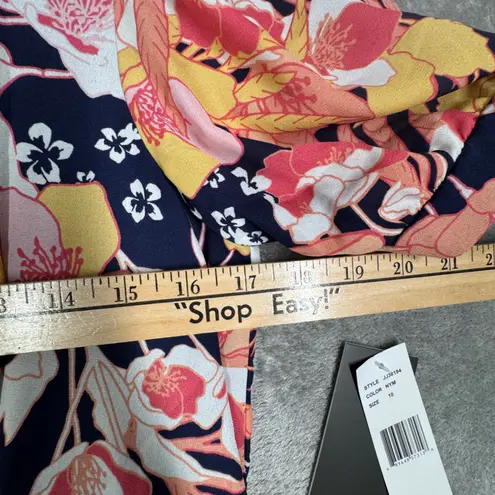 Julia Jordan Dress Floral Midi Career Casual Party Sundress Blue Pink Size 10