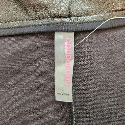 Commando Faux Leather Trousers Cropped Size L NEW High Rise Straight Leg Cropped