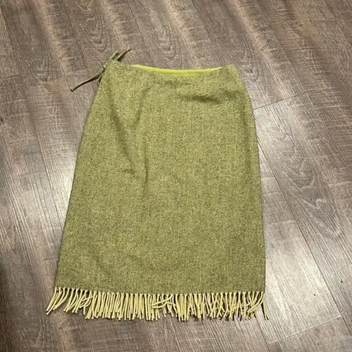 Anne Klein  wool wrap, fringe skirt fully lined