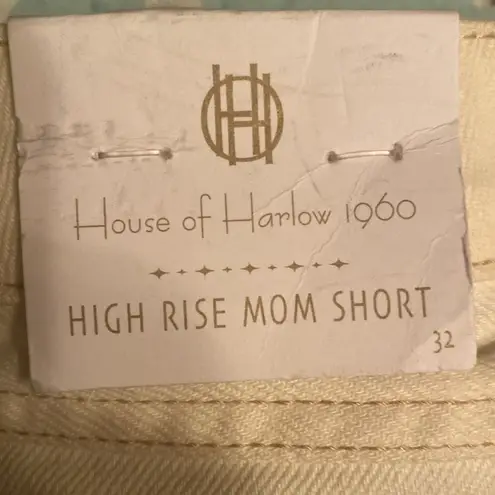 NWT House of Harlow 1960 High Rise Shorts White Size 32